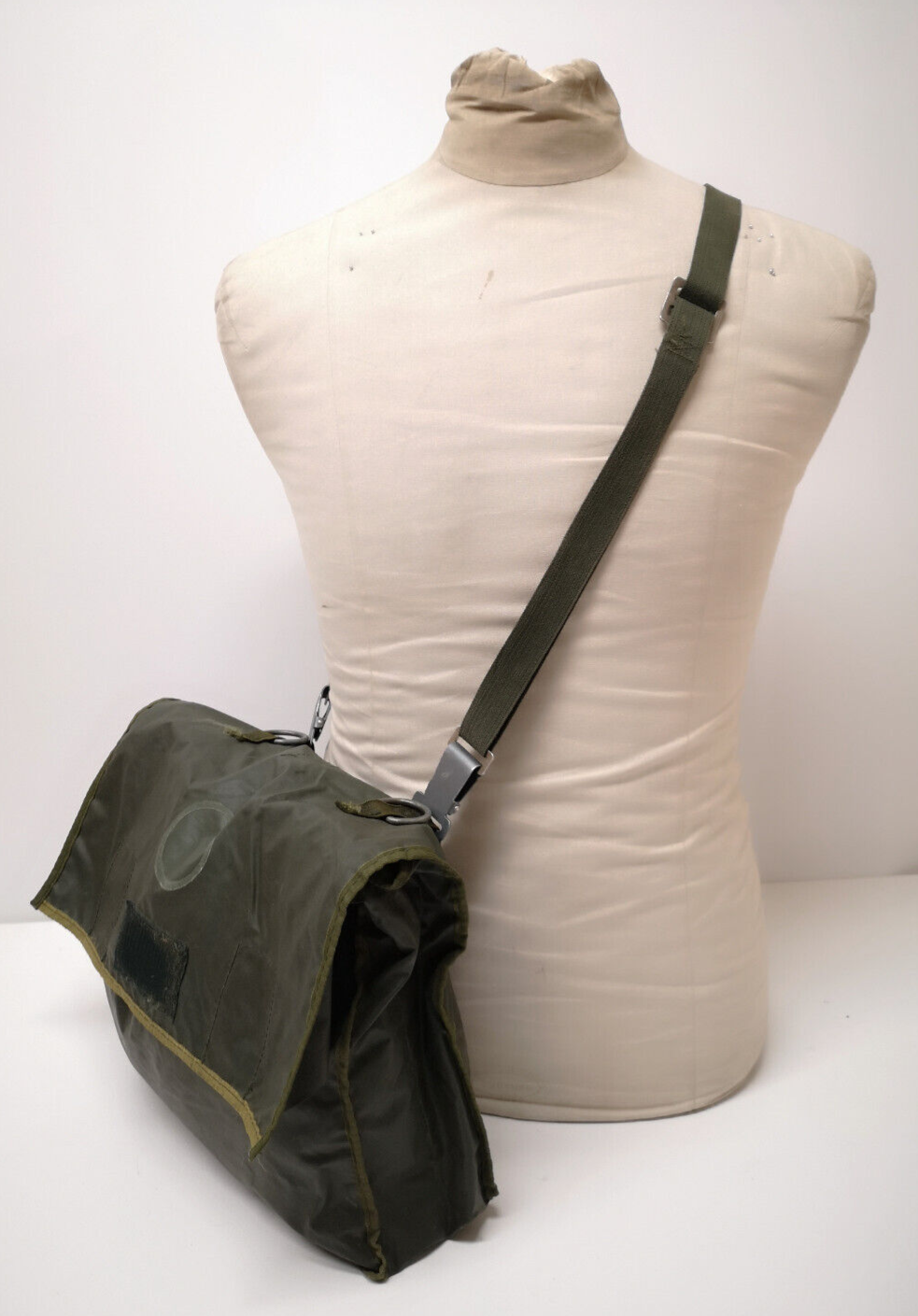 Swedish Army Rubberized Vinyl Waterproof Side Shoulder Messenger Bag