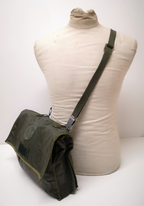 Swedish Army Rubberized Vinyl Waterproof Side Shoulder Messenger Bag