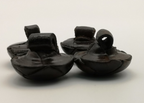 Royal Scots Leather Buttons Offc. Dark Brown Dome 38L x4