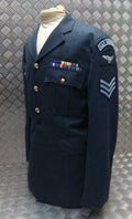 RAF Royal Air Force Jacket Airforce Blue Grey With Badges Size 120cm Long Fit