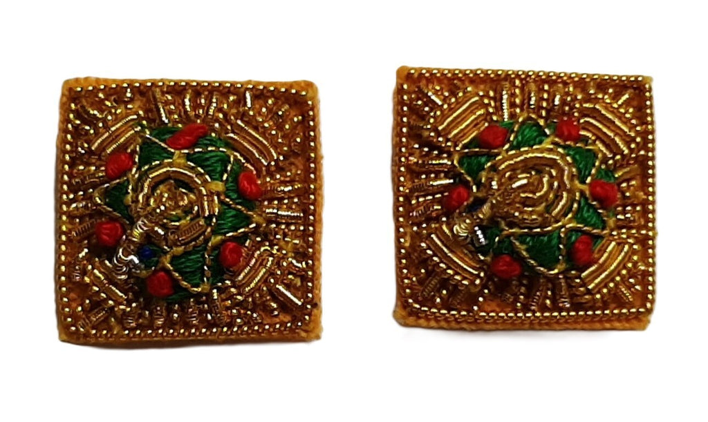 Shoulder Pips 5/8" Gold / Coloured Hand Embroidered H/E Bath Stars 1 Pair