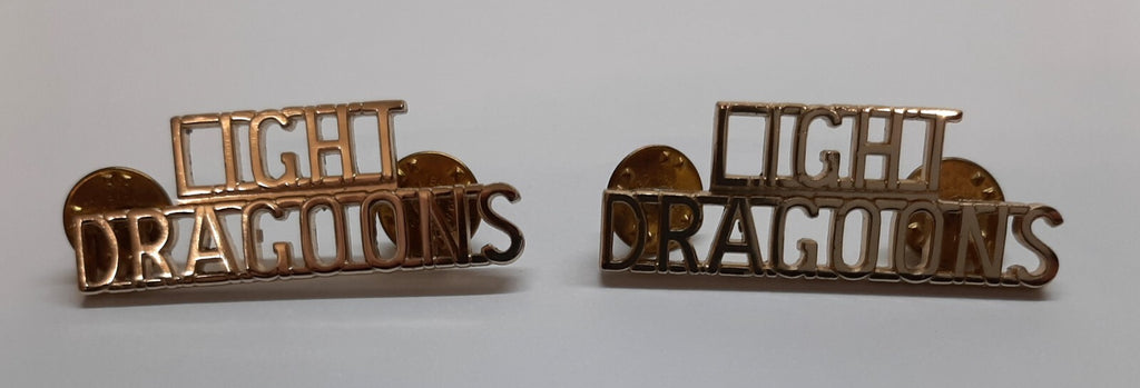 Light Dragoons Title Badges British Army Dress Uniform Shoulder Badges RAC