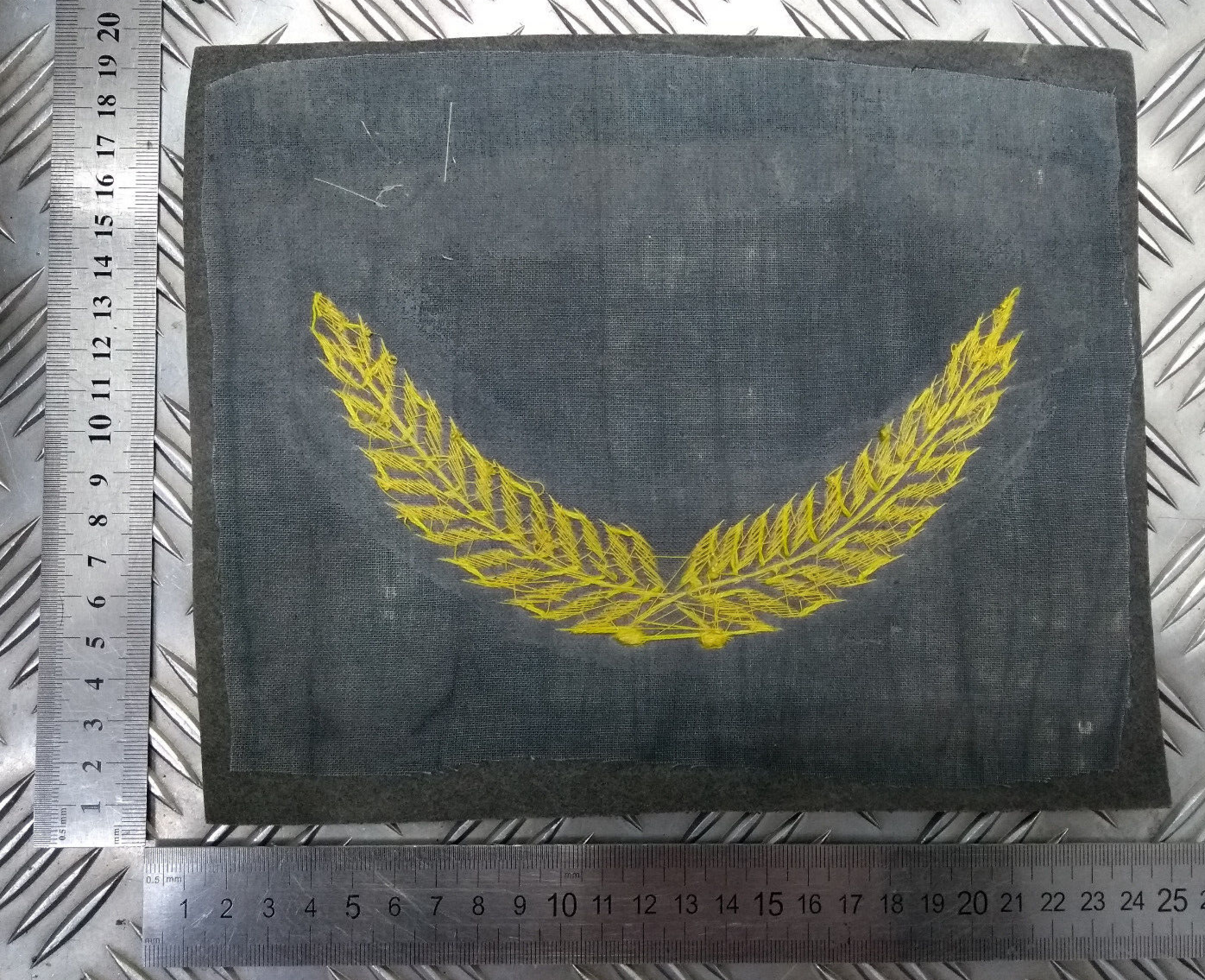 Officers Palmleaf Braid Uncut Cap Peak Gold on Black PVC British Made