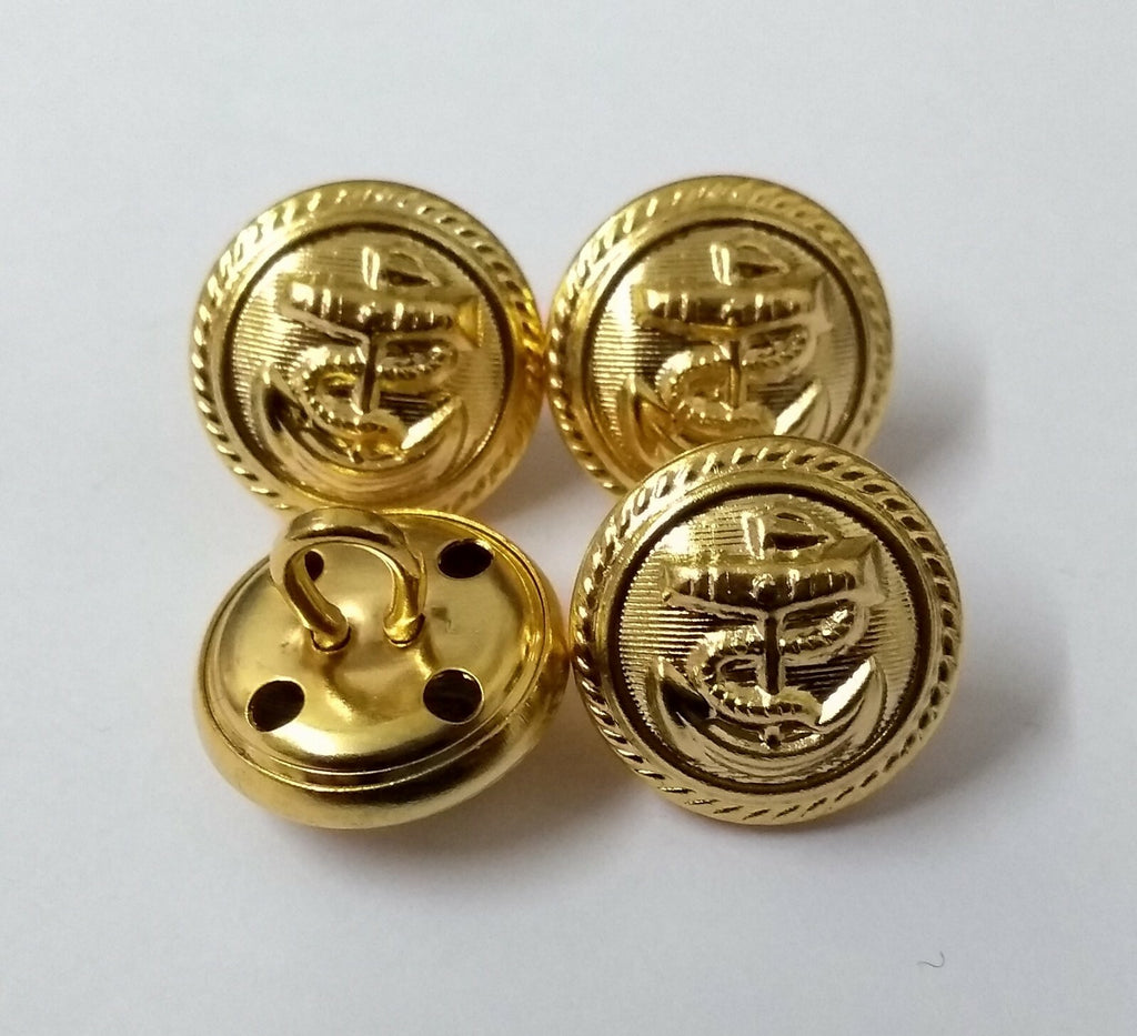 Naval Buttons Ring Back Dress With Rope Edged Anchor x 4