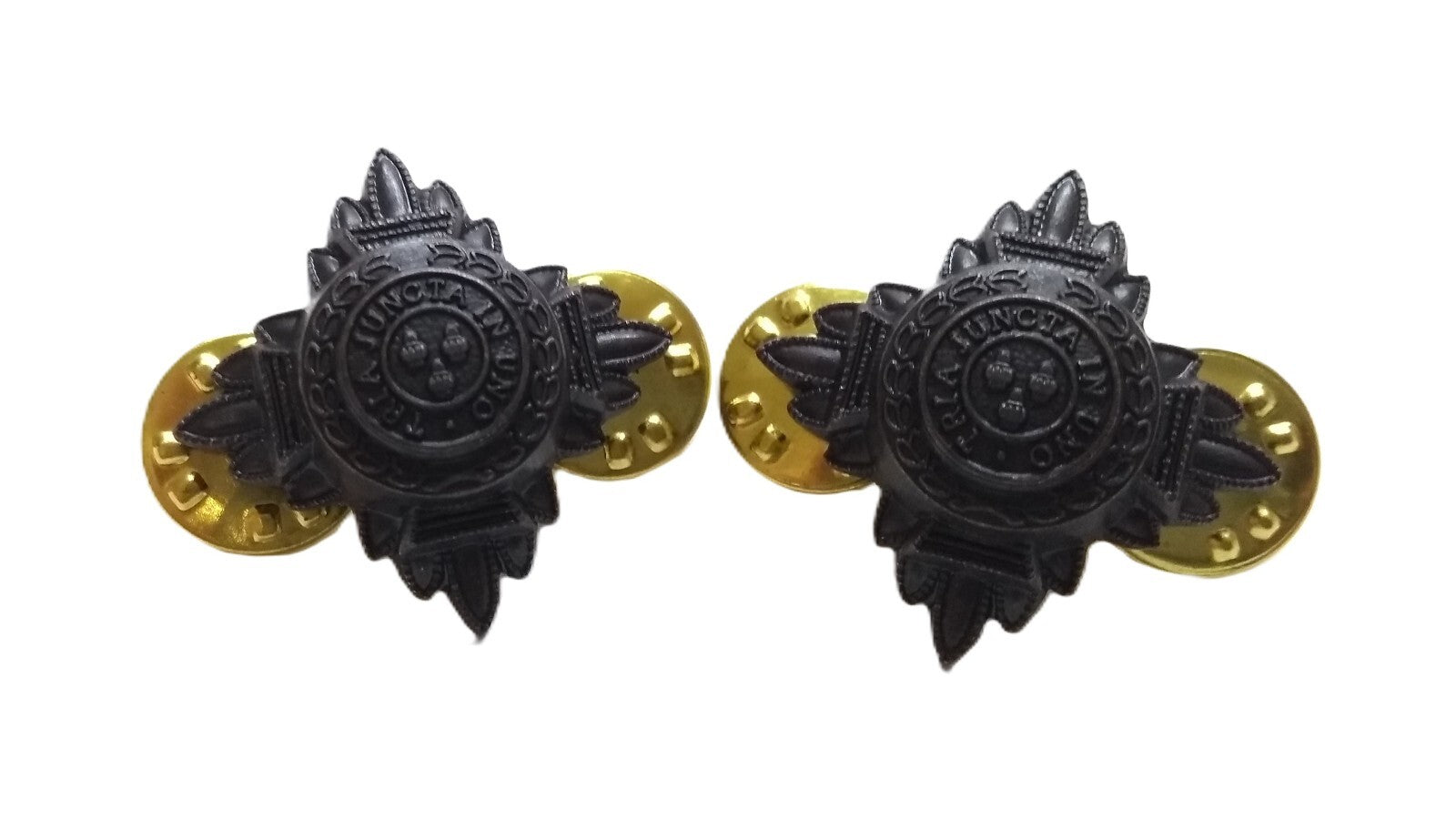 Rank Stars Pips British Forces Bronze Officer Insignia Tria Juncta In Uno Large