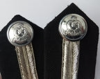 Oman Gorgets Collar Tabs With Silver Detail Chrome Officers Insignia Buttons X2