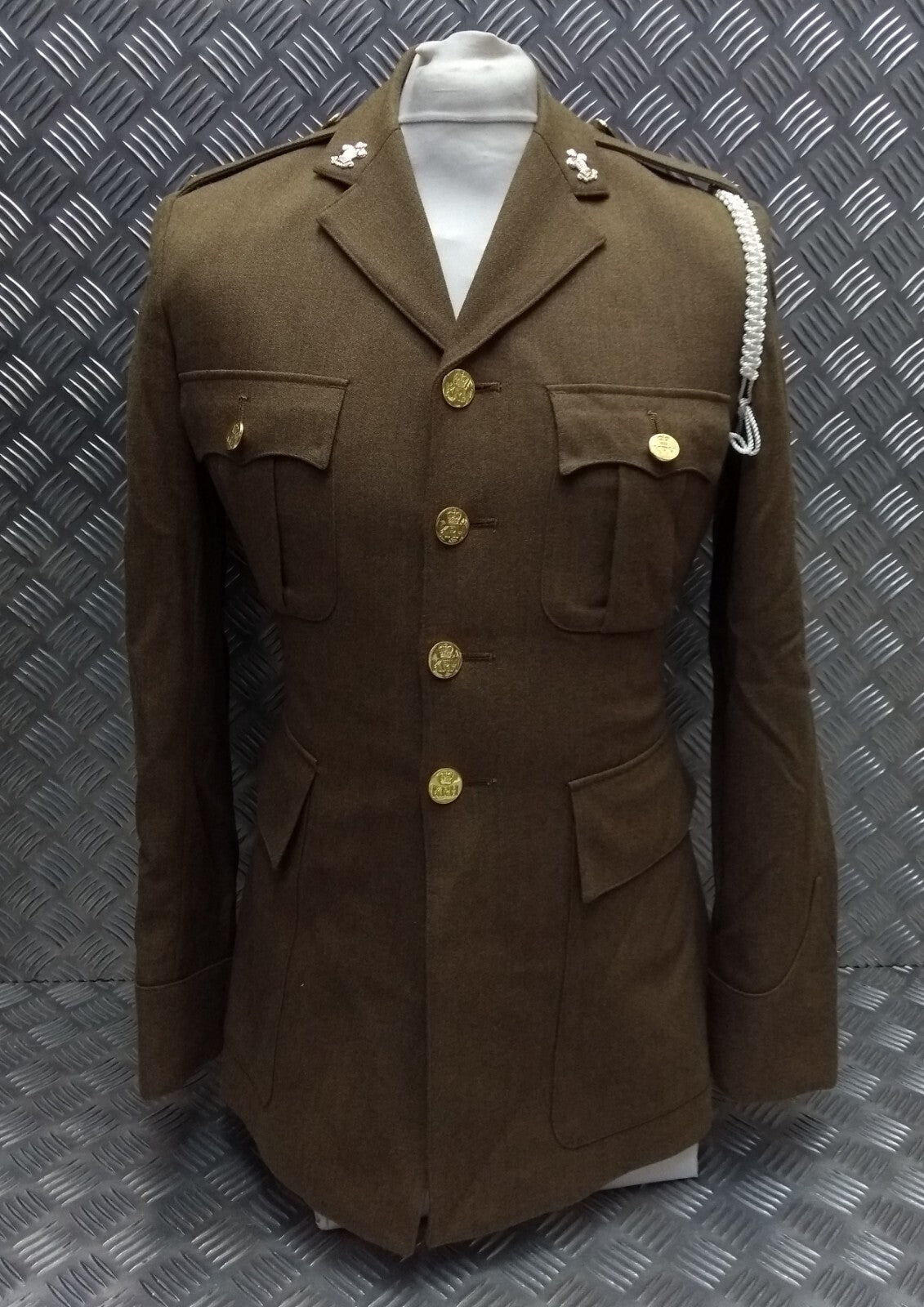 No2 KRH Jacket Fully Buttoned With Insignia & Badges British Army Issue 92cm