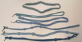 Set of 6 Various Decorative Blue Lanyard Shoulder Cords
