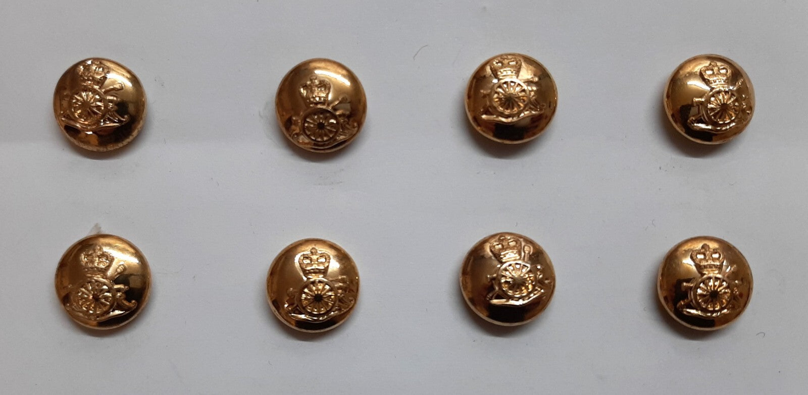 Royal Artillery Buttons 22L Small British Army Mounted R.A Cannon Insignia X25