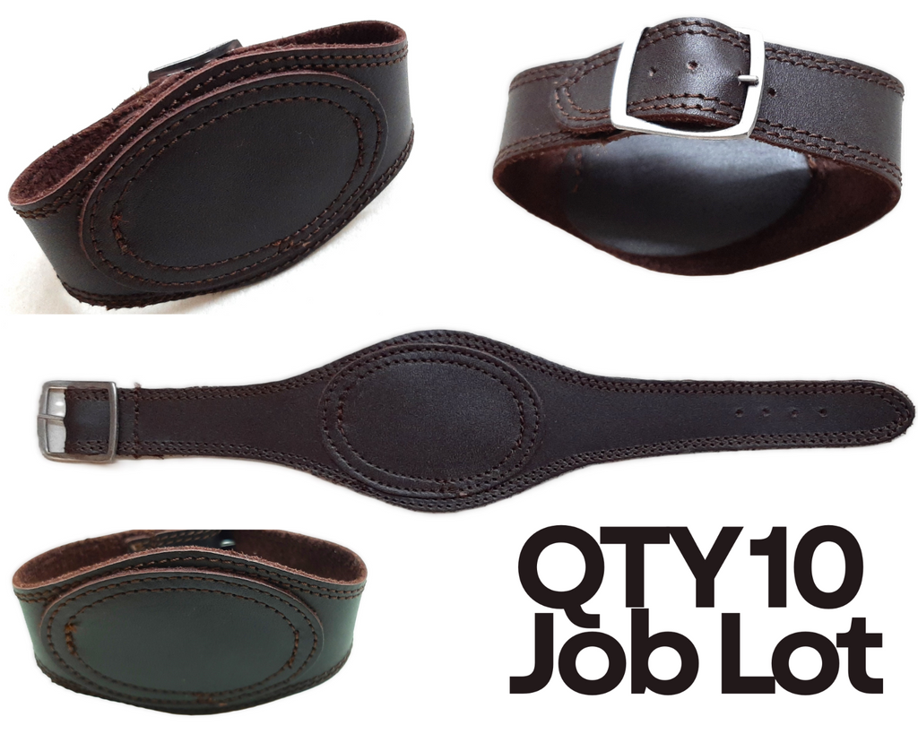 Brown Wrist Straps Leather x10 Job Lot- NEW