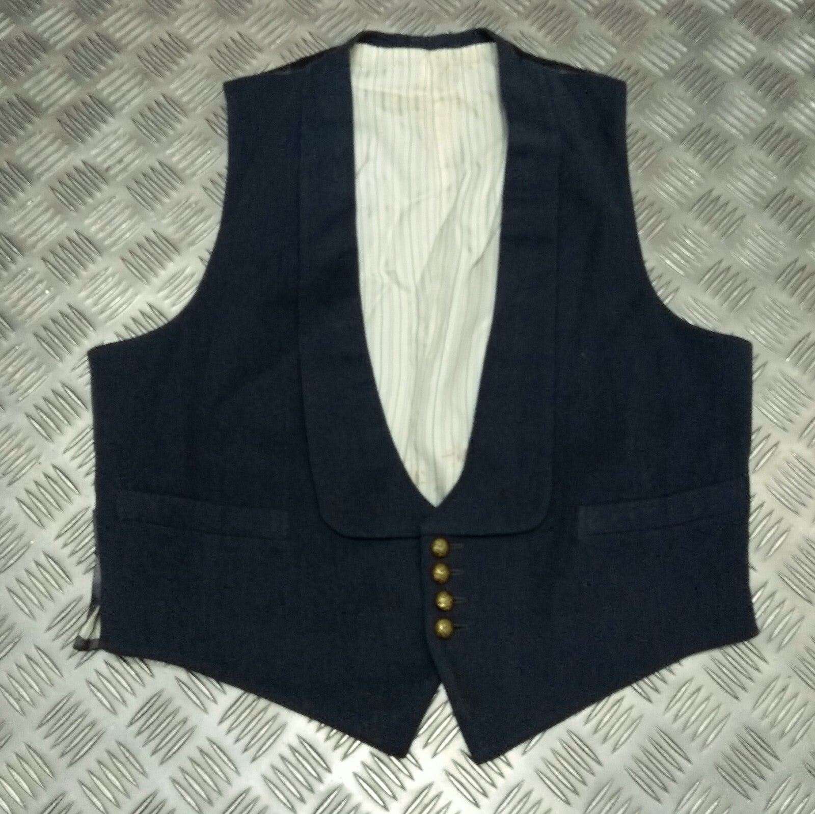 RAF Royal Air Force Vintage Mess Dress Waistcoat Airforce Blue Grey Colour with Marks