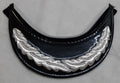 Officers Patent Peak British Forces Dress Hat Visor 1 Row Oak Leaf Silver Braid