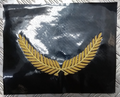 Officers Palmleaf Braid Uncut Cap Peak Gold on Black PVC British Made