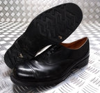 Service Shoes Black Leather British Army Pattern DMS Sole Toe Cap Section USED