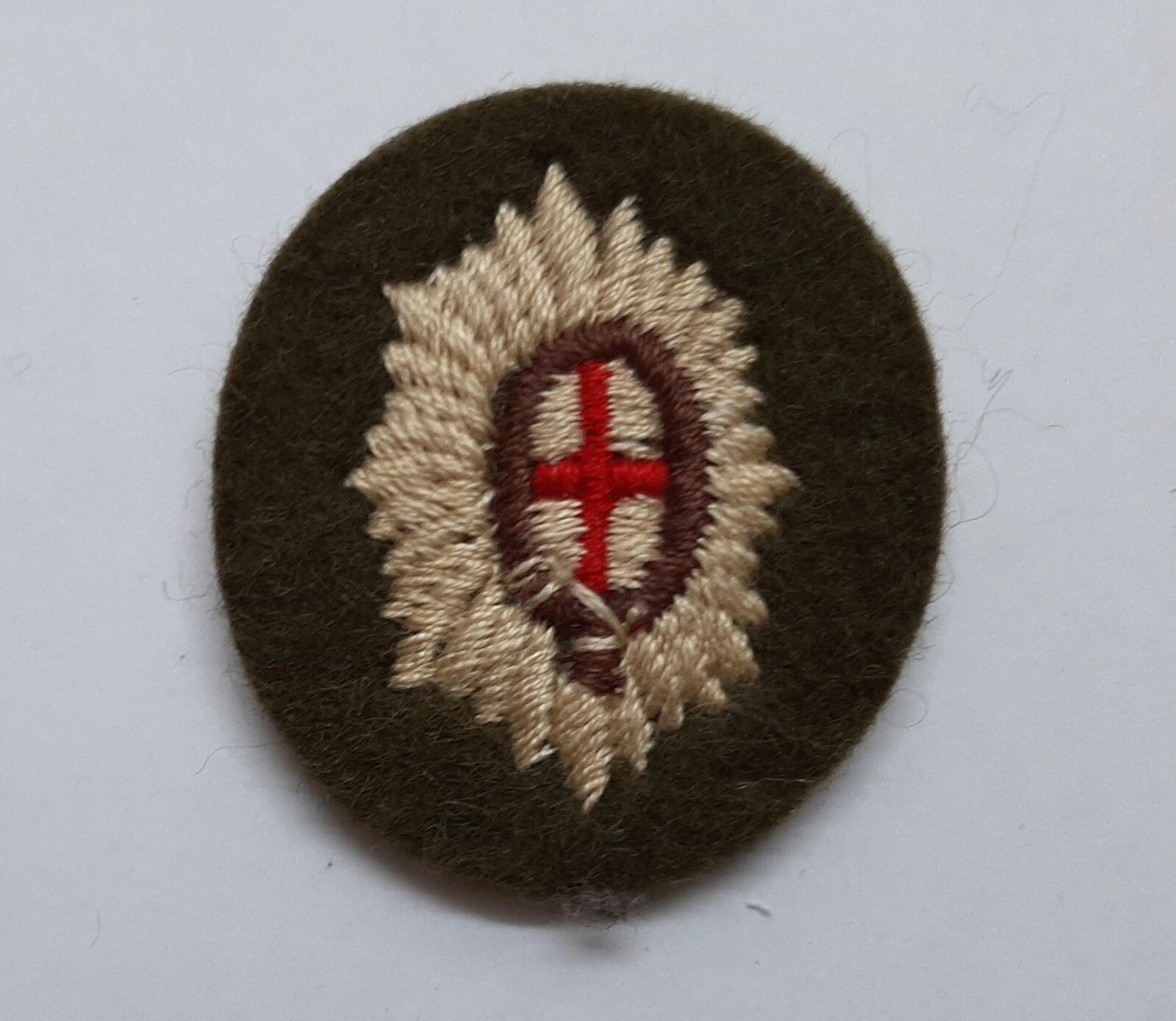 Guards Garter Star Vintage British Army Khaki / Green No2 Insignia Patch