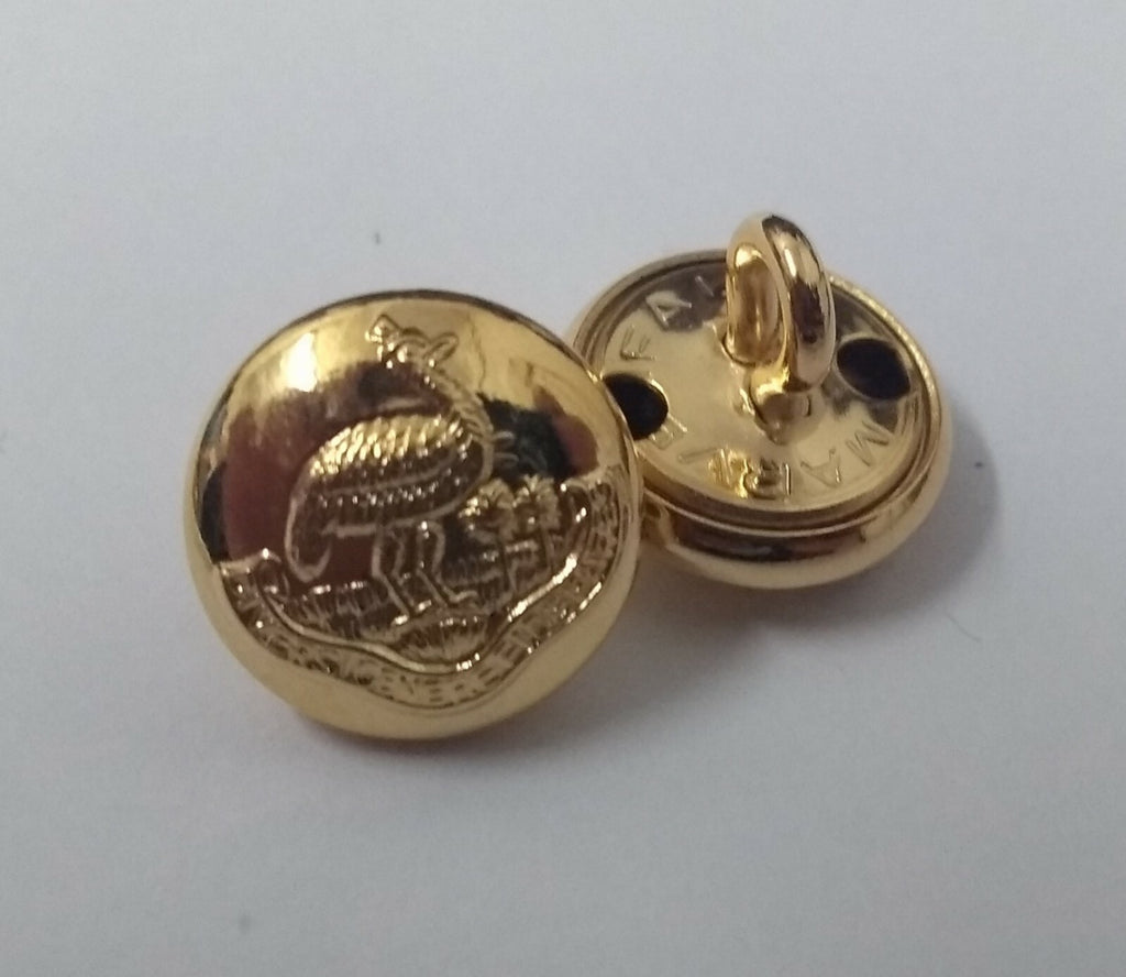 Vintage Northern Rhodesian Regimental Gold Buttons 13mm x10