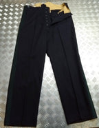 Vintage No1 Trousers British Army With Infantry / Rifles Green Stripes 1963 Pat
