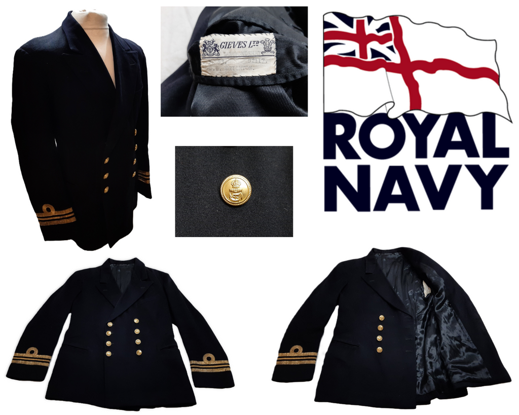 1953 Naval Jacket Navy Lt Cdr Cuffs & Kings Crown Buttons