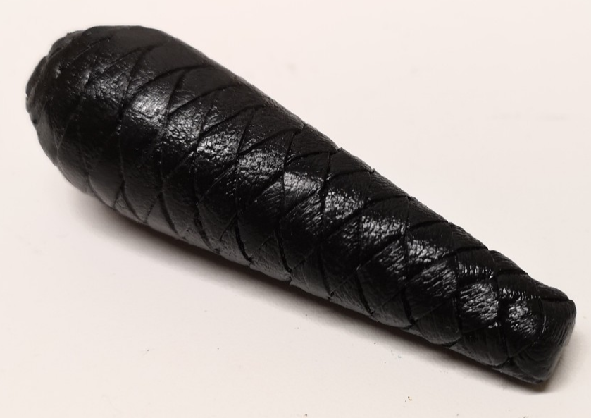 Sword Knot Acorn Black Leather Bound Replacement Part Rifle Pattern - NEW