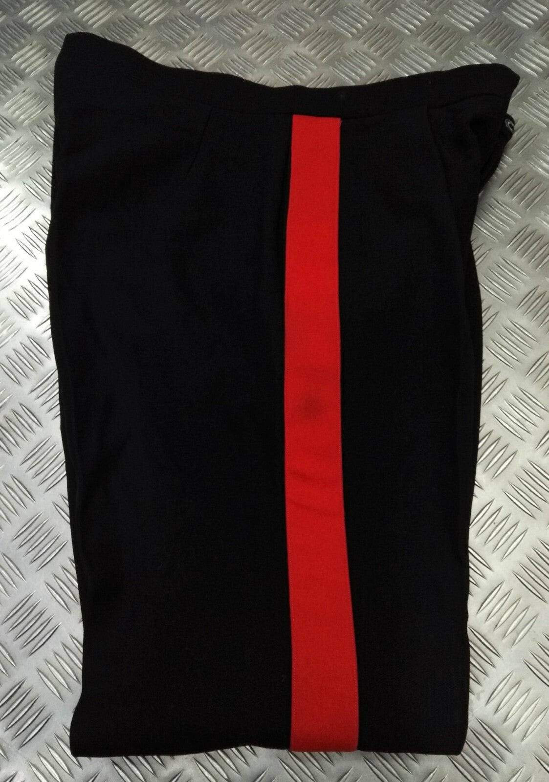 No1 Dress Trousers 1 3/4" Red Stripe By Kashket & Partners England W36"