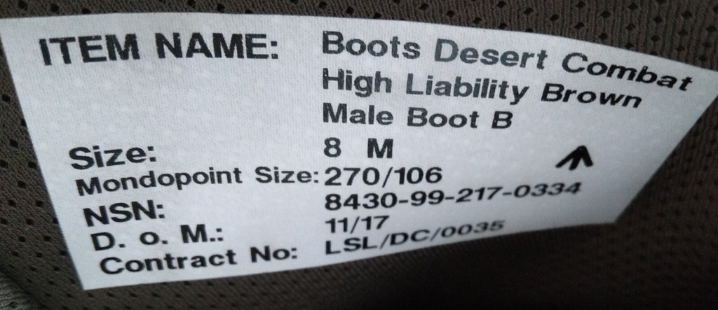 Haix Combat Boots Army High Liability B Suede Desert Footwear UK Spec 8M