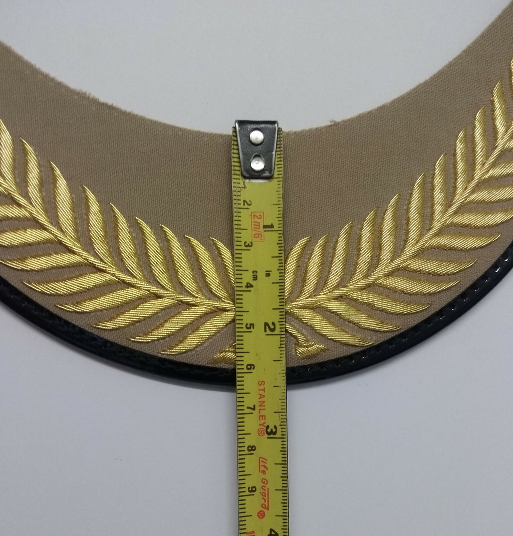 Genuine British Made Senior Officer Gold Wire Palm Leaf Dress Cap Peak
