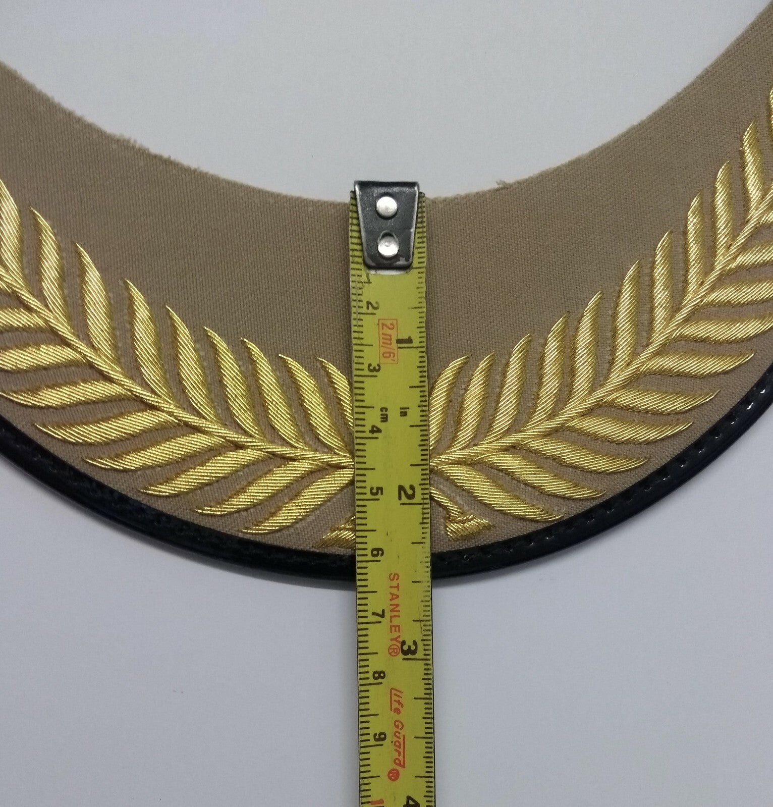 Genuine British Made Senior Officer Gold Wire Palm Leaf Dress Cap Peak