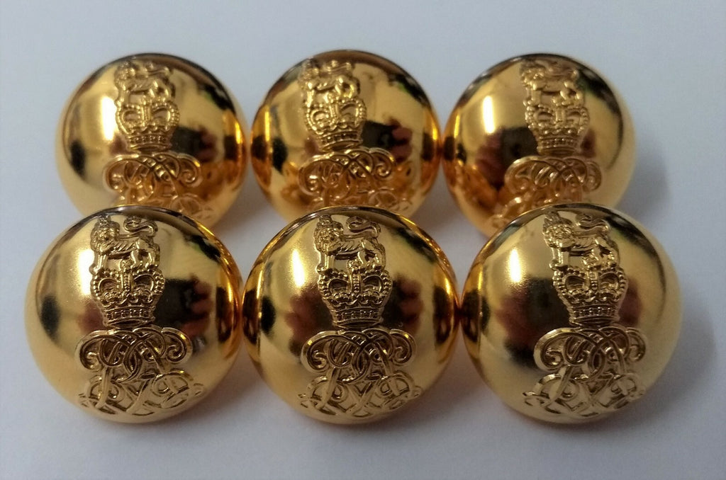 Genuine British Army The Life Guards Regiment Officers Dress Buttons 30L x25
