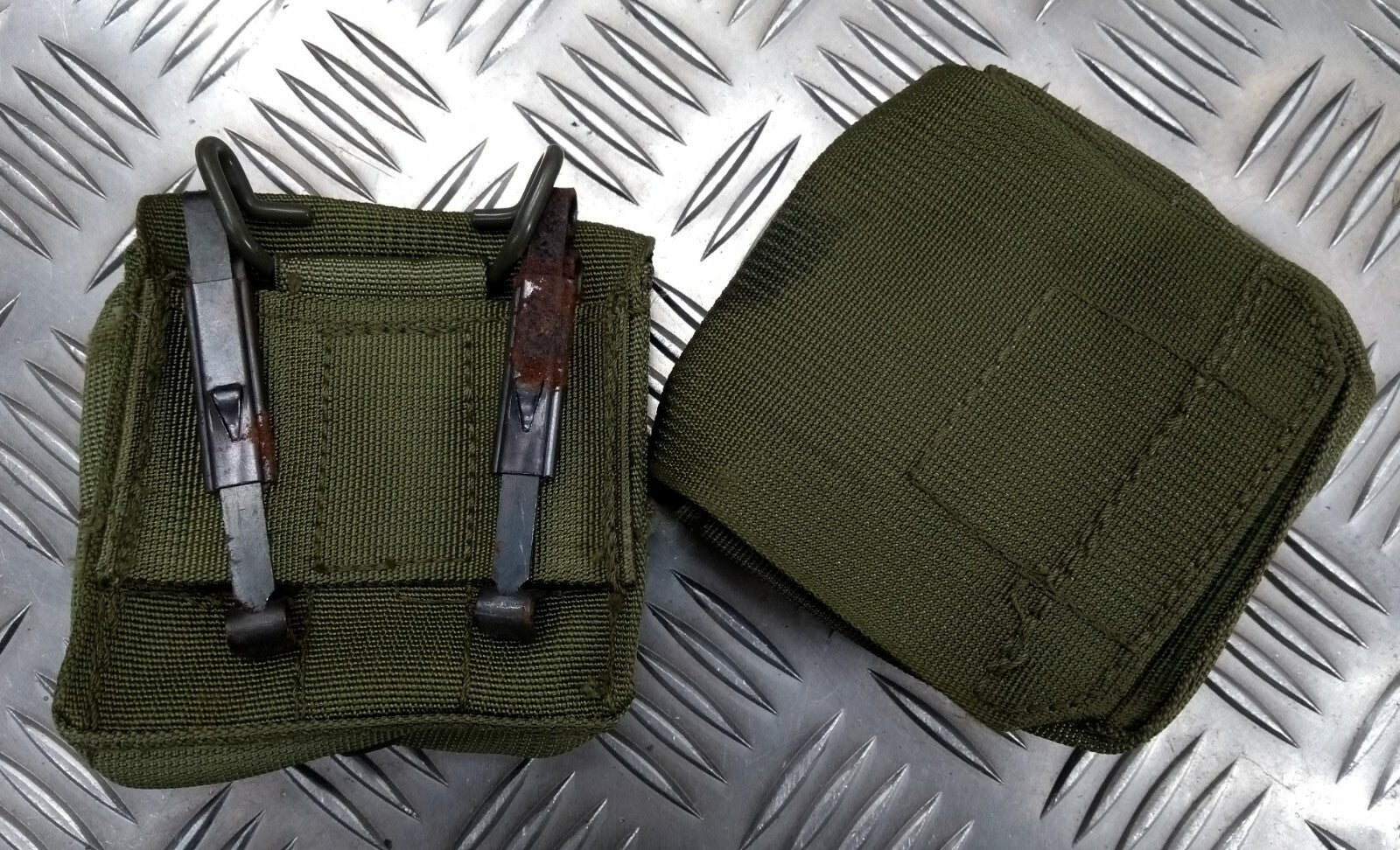 IDF Tactical Ammo Ammunition Pouch Web Codura Olive Green RUSTY x3