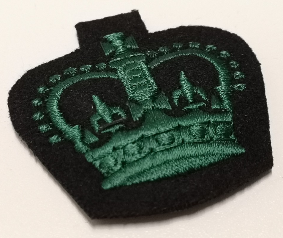 Warrant Officer Class 2 (WO2) Large Crown Rank Badge Royal Irish Regiment