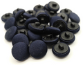 Navy Blue Silky Fabric Covered Buttons 22L x12