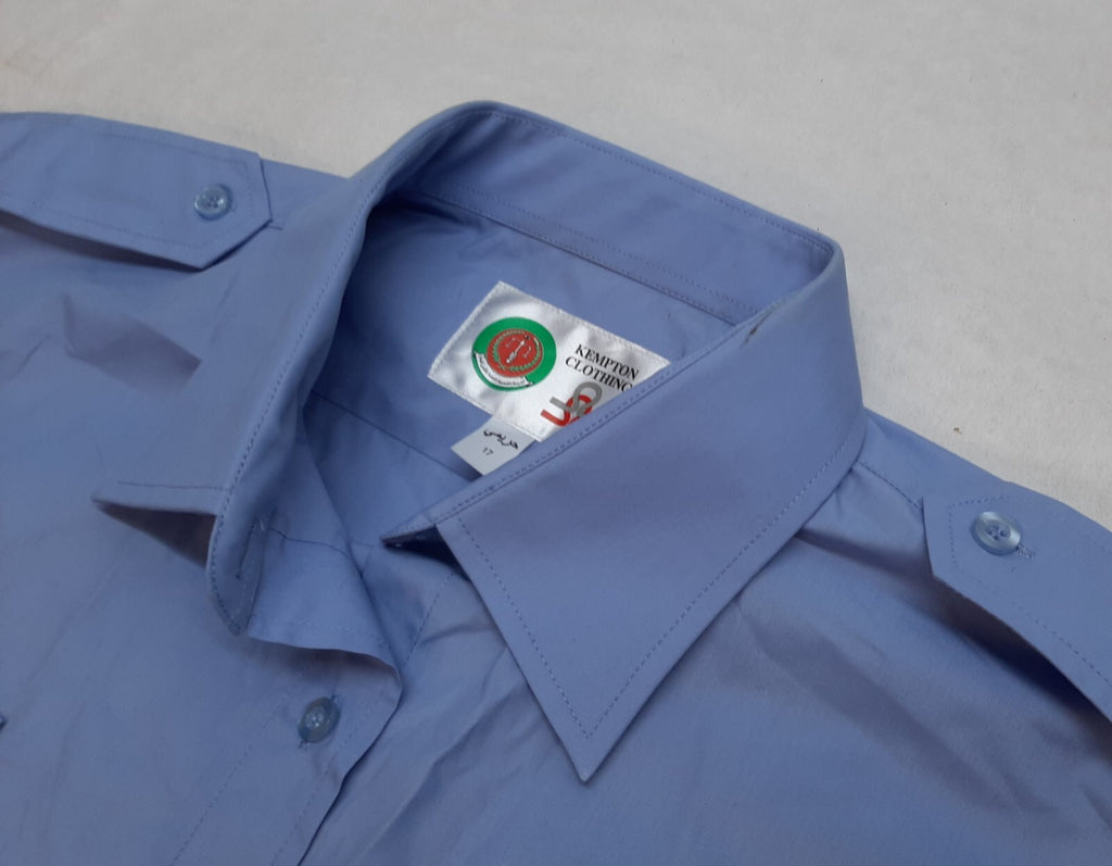 RAF Royal Air Force Airforce Blue Shirt Long Sleeve Kempton Manufactures Pre Production Sample 17"