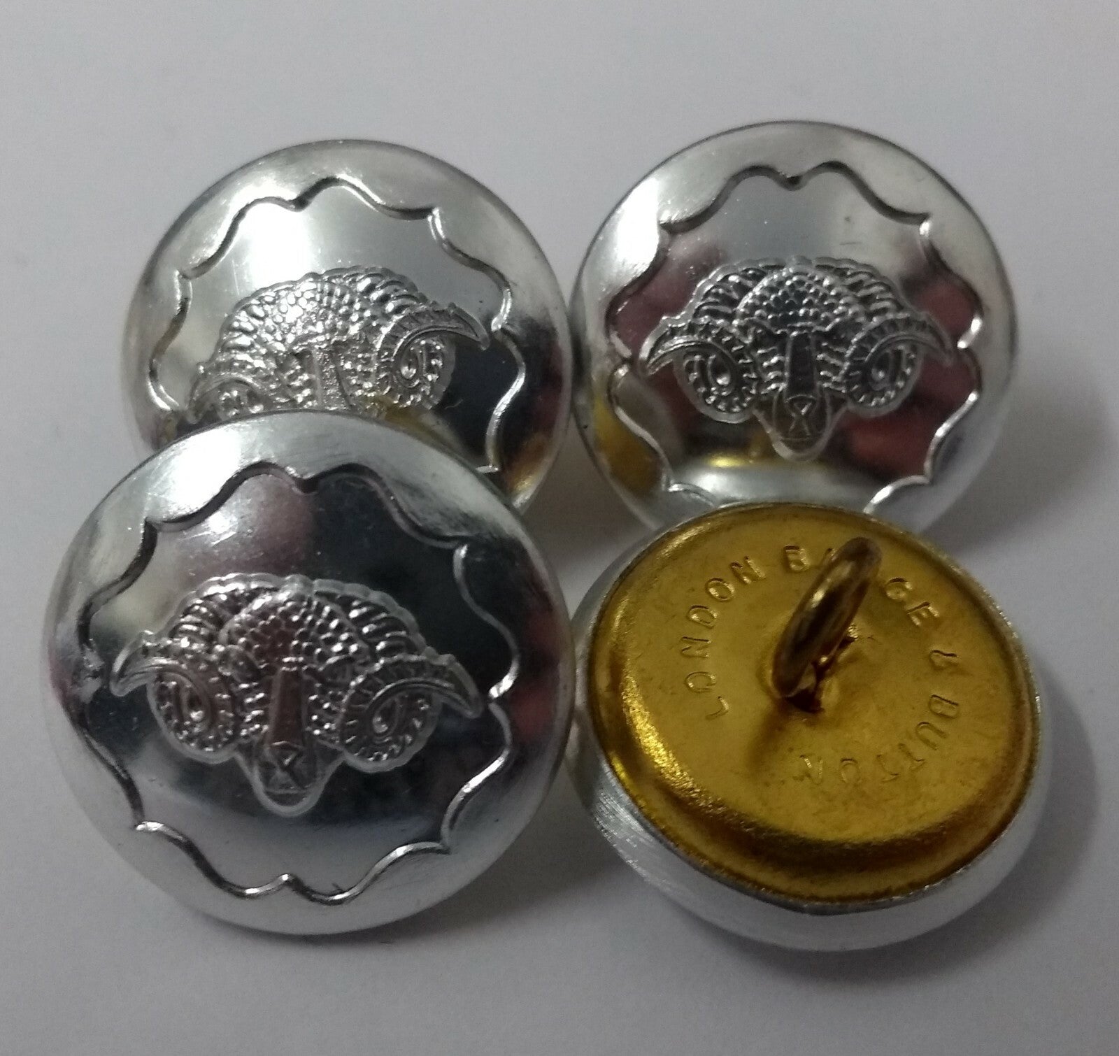 Genuine British Army Issue The Dorset Yeomanry Rams Head Dress Buttons ASBT95