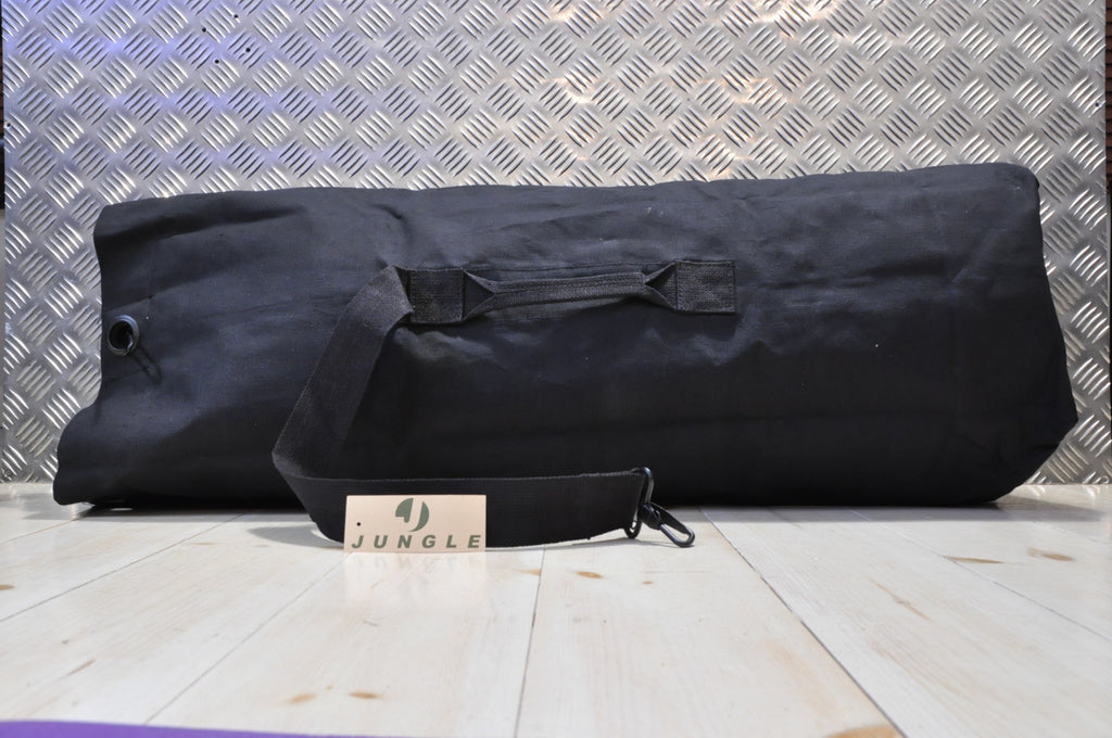 British Army Style Kitbag Canvas / Duffle / Shoulder Bag - BLACK - NEW KB5