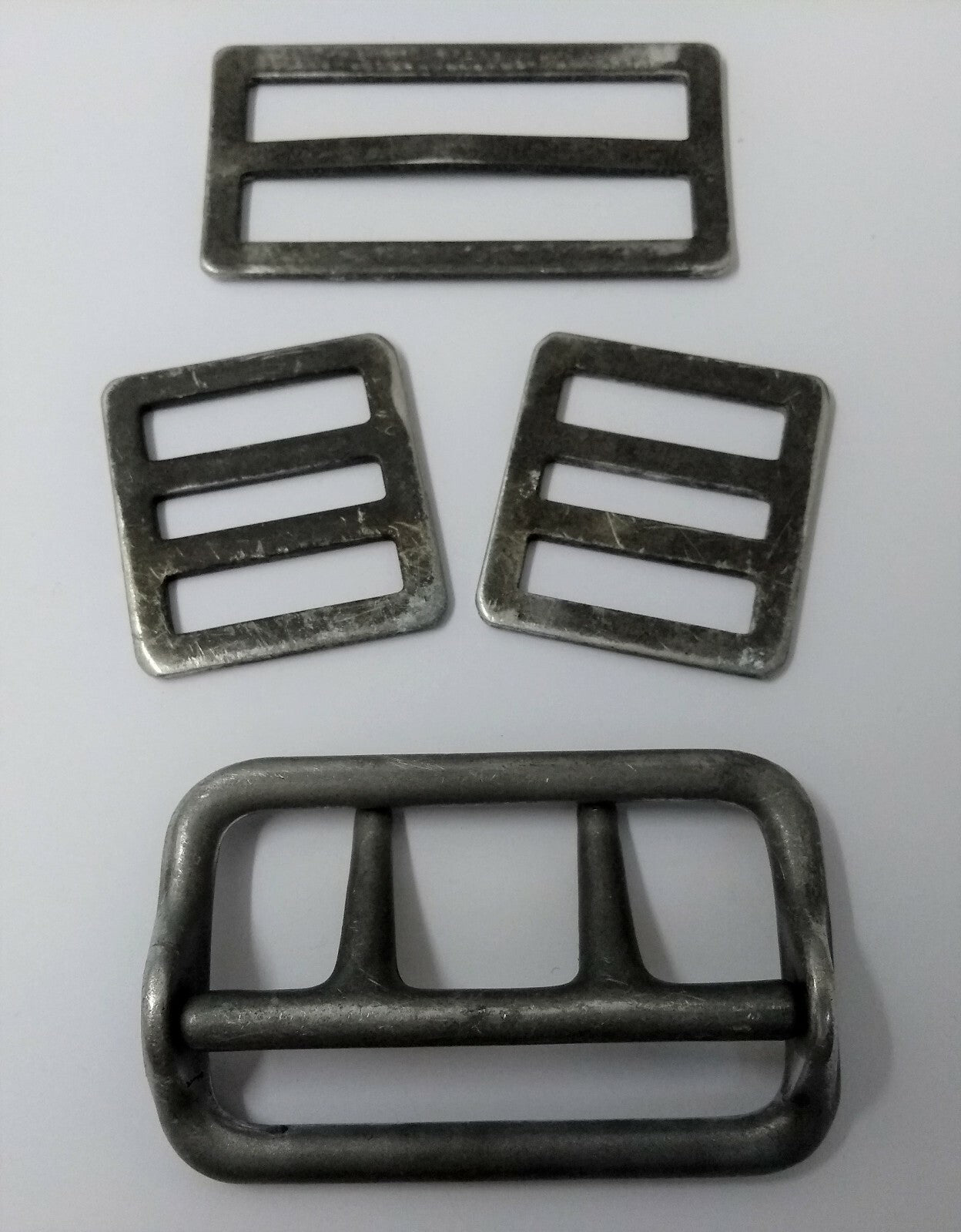 Webbing Belt Double Prong Buckle Slider & Buckles D Rings Vintage issue