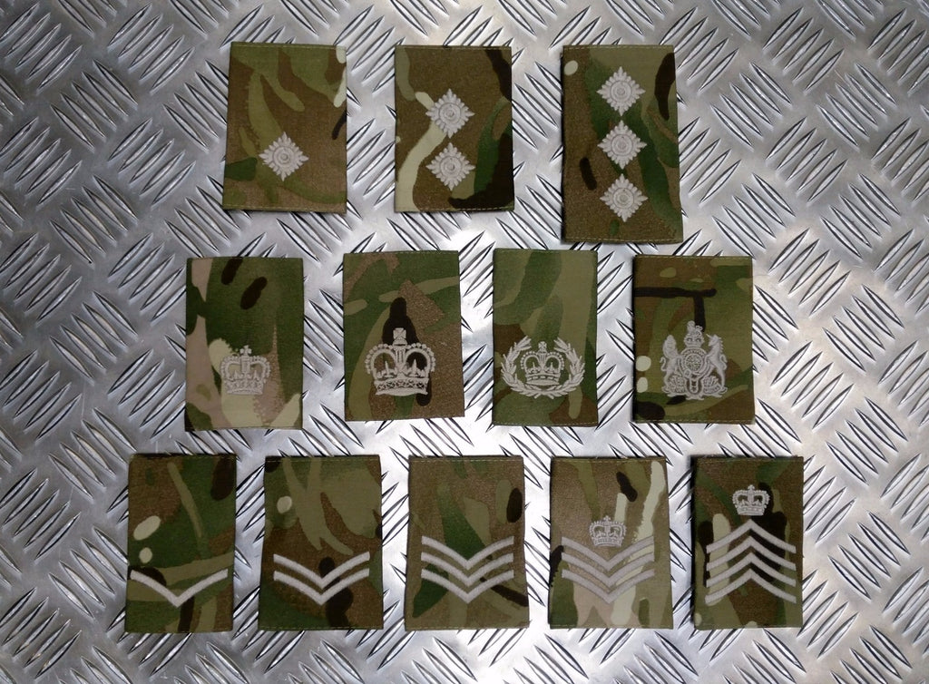 MTP Rank Slide Epaulette British MultiCam Camo All Ranks - NEW