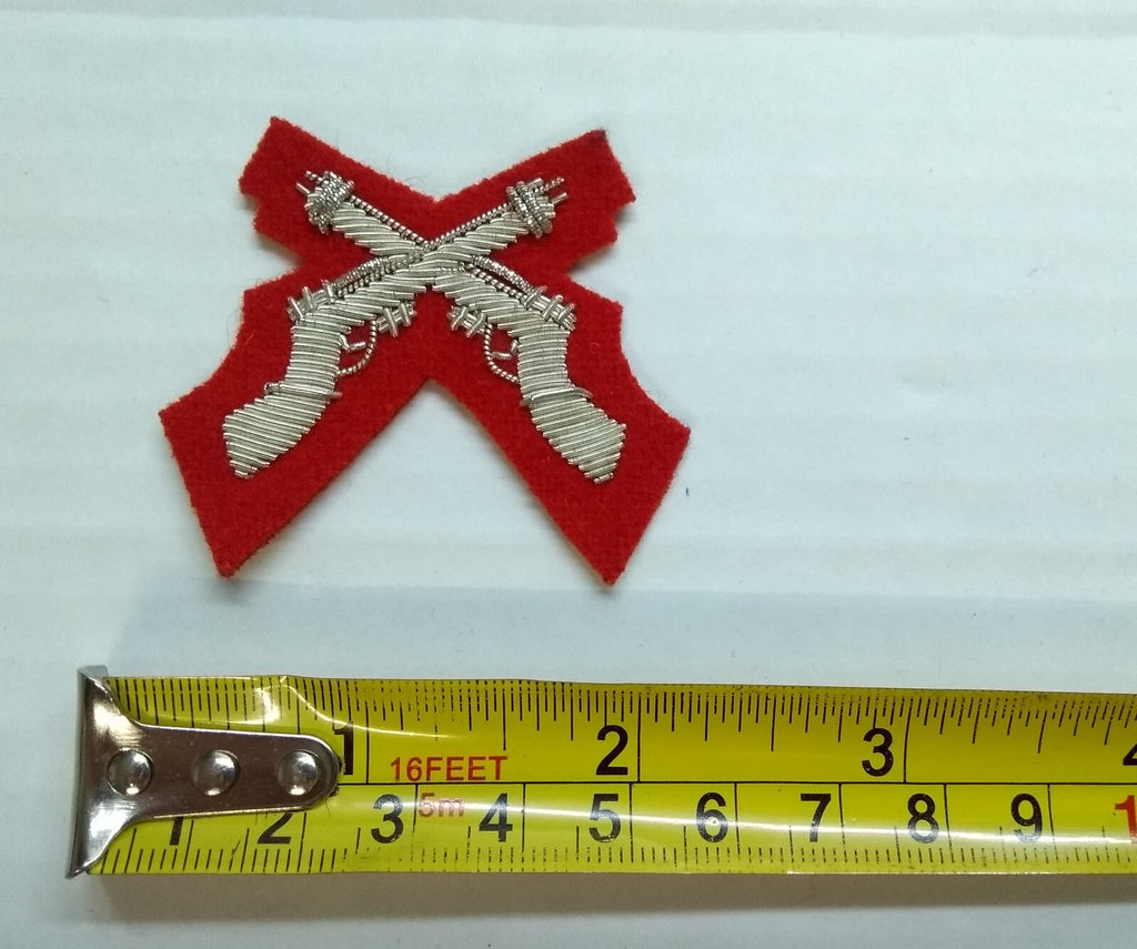 Mess Kit Badge Skill at Arms on Red British Hand Embroidered Arm Patch