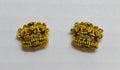 Army Crowns Gold With Crimson Padding Hand Embroidered H/E Insignia 3/8" 1 Pair