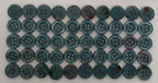 50 Vintage Buttons 4 Hole Shirt / Shank Anchors Pearlesque Jade 10.8mm NOS