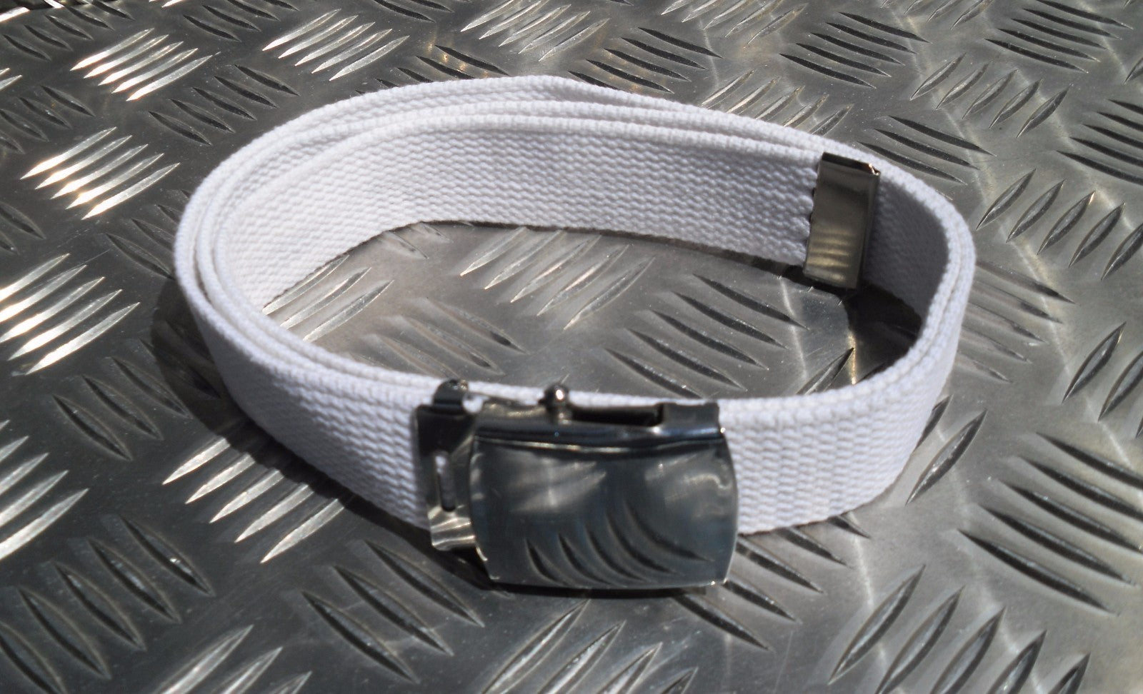 Style 1¼ Roll buckle Canvas Web Belt Silver or Brass buckle All Colours