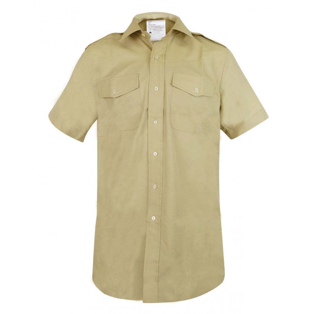 No2 FAD Shirt Long or Short Sleeve Fawn With Various Badges Present