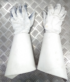 British Army Household Cavalry White Leather Gauntlet Parade Gloves Size 9.5