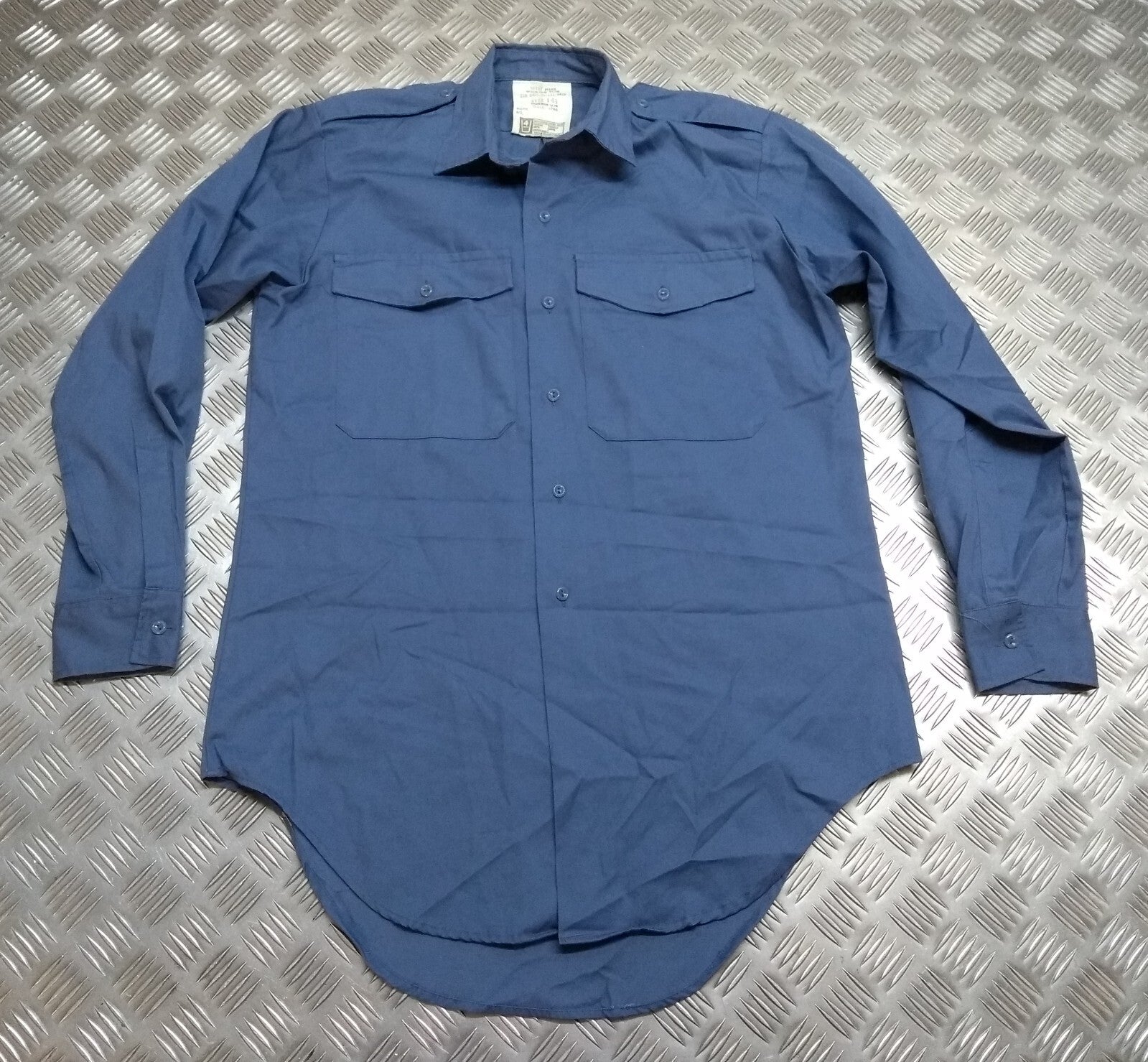 Working Shirt L/S Long Sleeve British RAF Royal Air Force or RN Blue Grey Colour