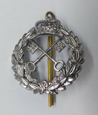 Genuine Obsolete Barbados Issue Hat Badge Cross Keys Insignia