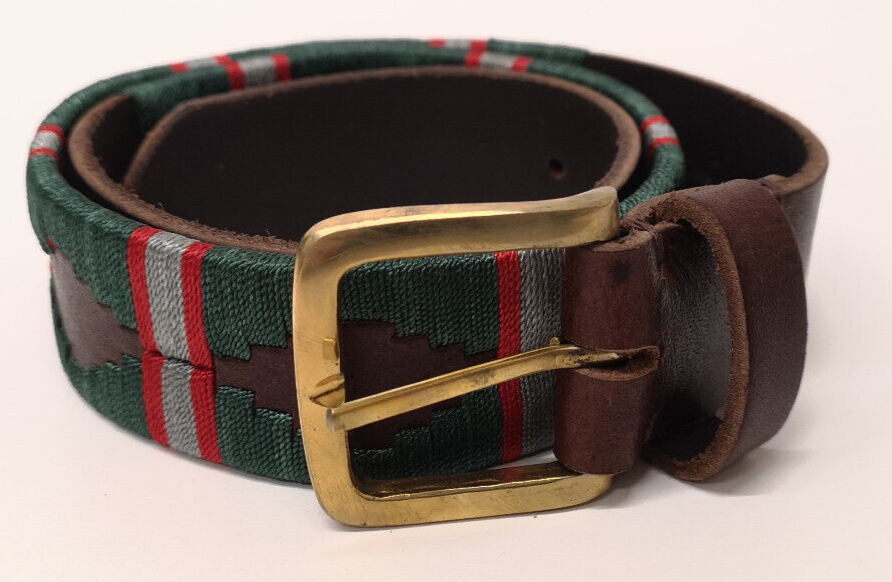 Intelligence Corps Leather Polo Belt with Brass Buckle Size 30"
