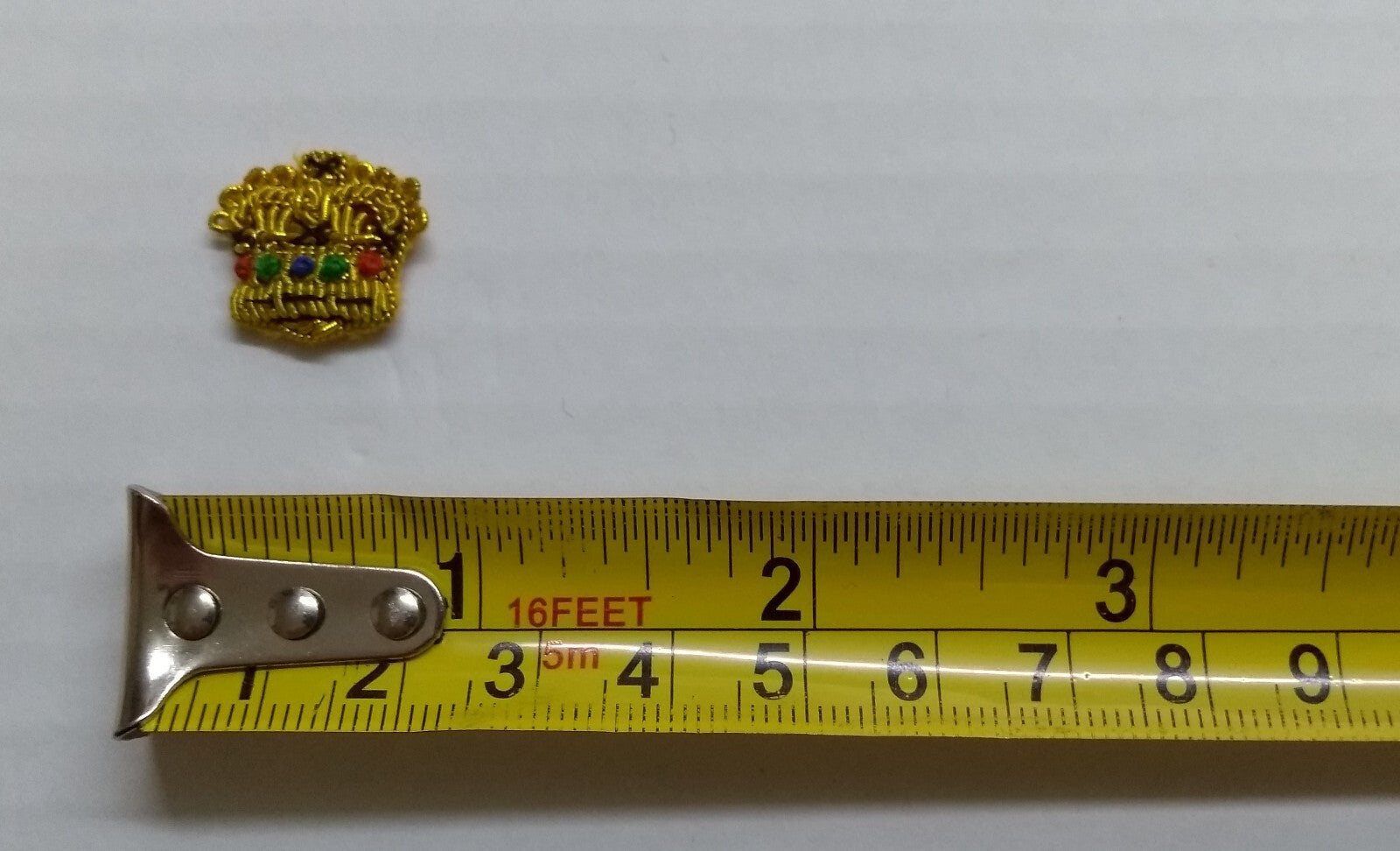 Army Crowns Gold With Crimson Padding Hand Embroidered H/E Insignia 1/2" 1 Pair