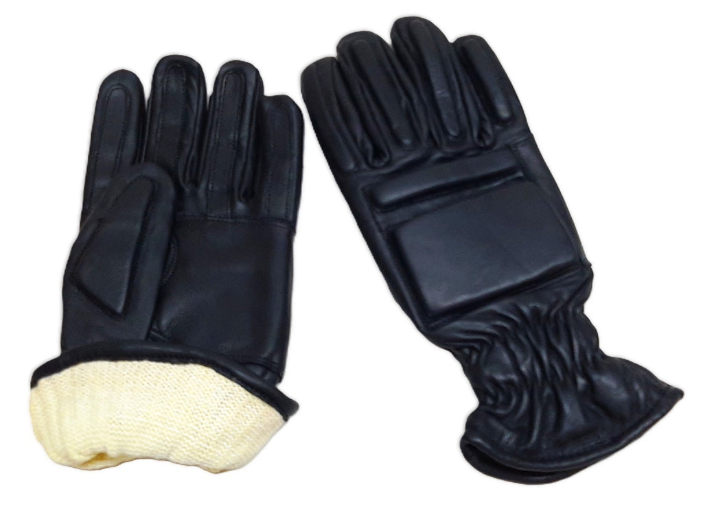 Cut Resistant Gloves Leather Knuckle and Back Hand Protection Riot Public Order