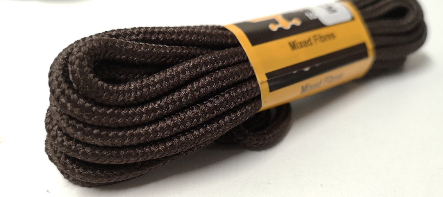 Grafters Brown Laces 210cm Mixed Fibres pack of 12