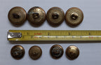 Vintage Buttons K/RAF Royal Air Force Kings Crown Version 8 Ring Backed Buttons