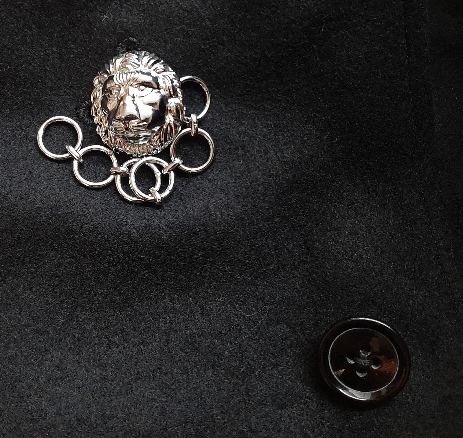 British RM Cape Deep Blue Wool Bandsman Bandswoman Lion Head Clasp